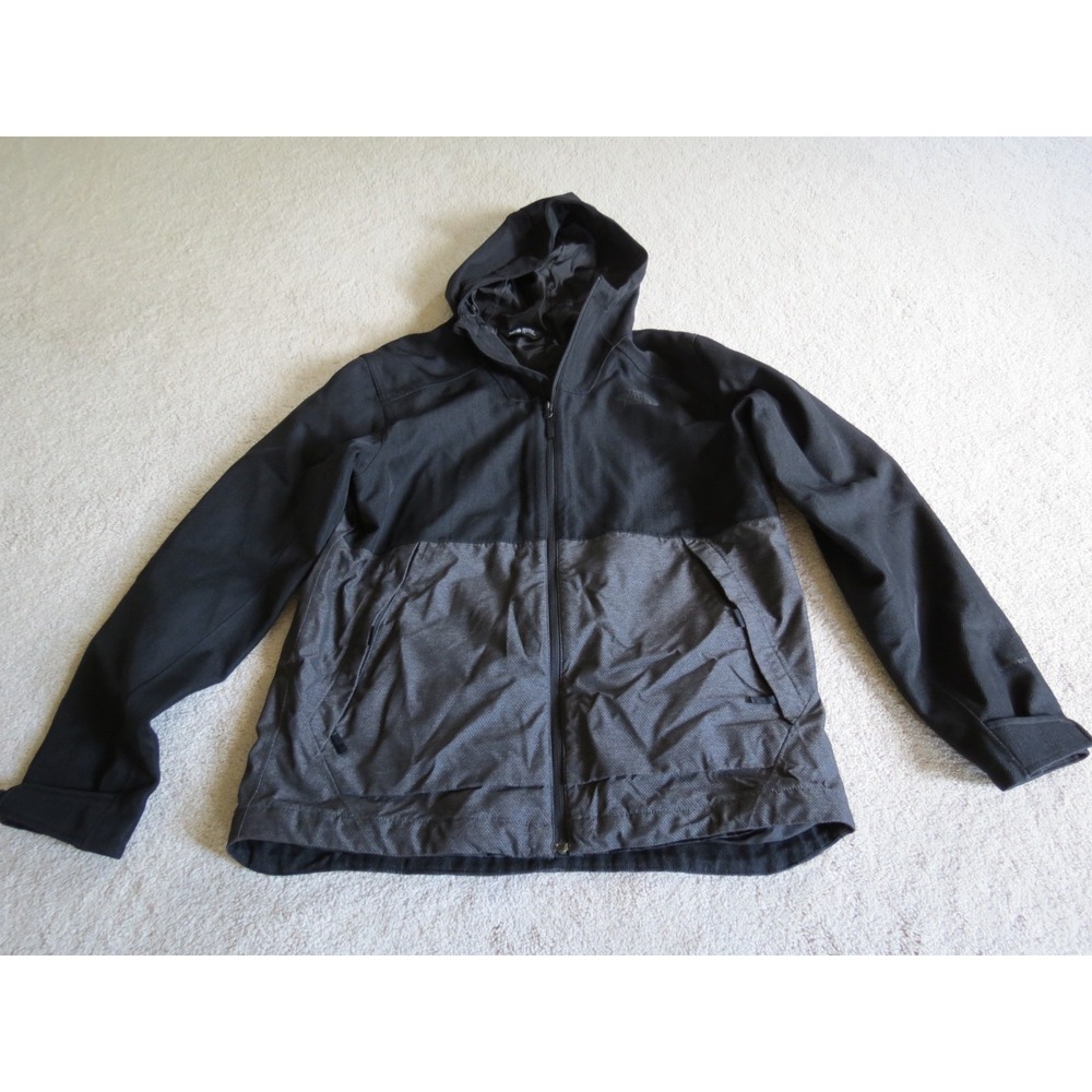 The North Face Millerton Mens Black Winter Jacket Hooded Large Windbreaker